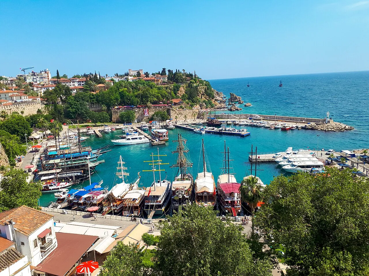 The old harbour in Antalya