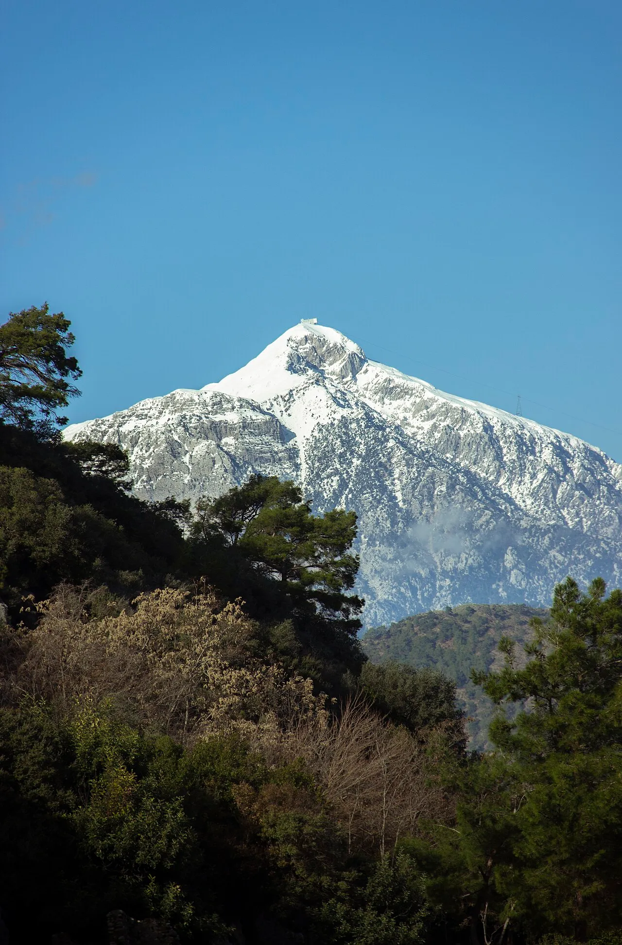 Mount Tahtalı viewed from Olympos Beach